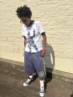 NAVY 3/4 Shorts